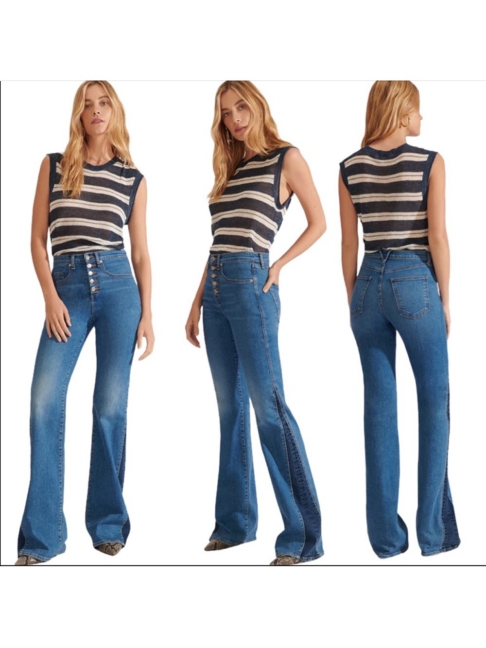 Veronica Beard Kiley Wide leg jeans